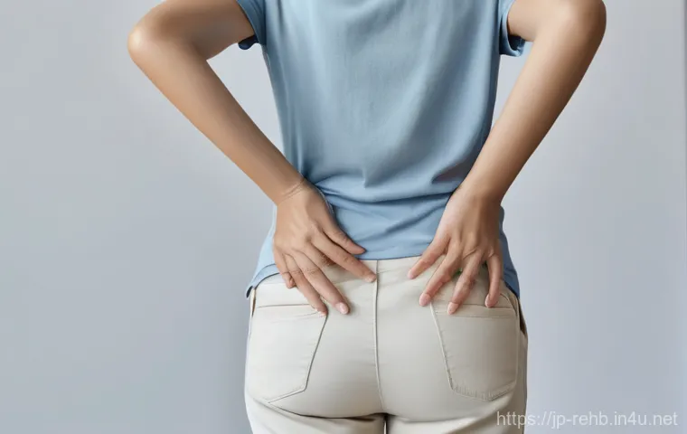 허리디스크 자가 재활 루틴 - **Prompt for understanding lower back pain:**
    "A candid, realistic photo of a young Japanese wom...