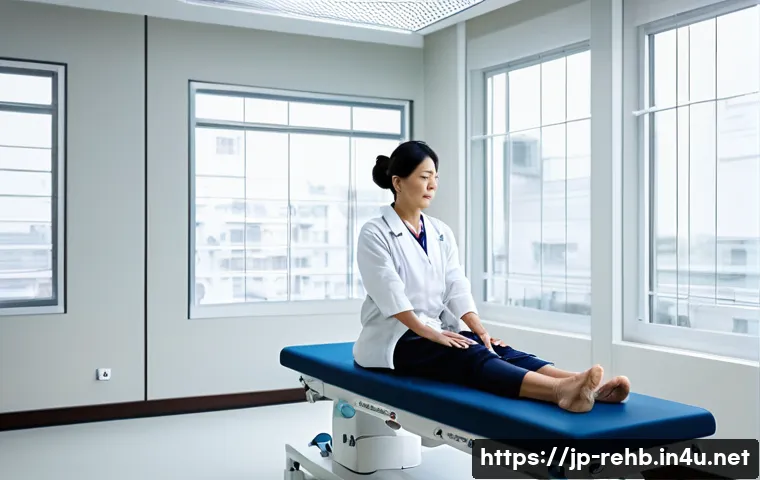 허리디스크 재활 비용 - A modern Japanese rehabilitation clinic interior focused on physical therapy for lumbar disc herniat...