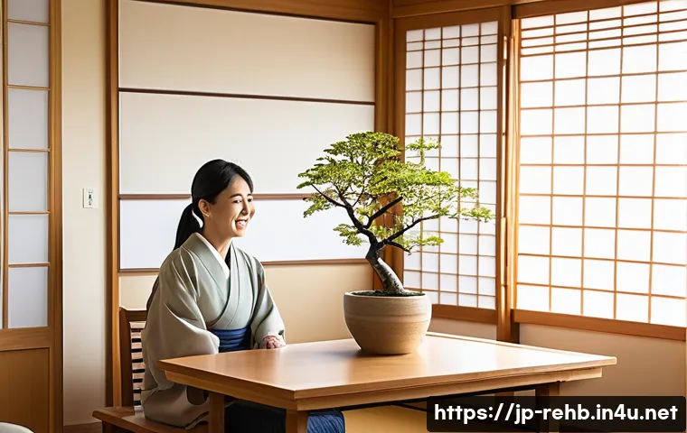 뇌졸중 언어치료 후기 - A warm, bright rehabilitation room in a modern Japanese clinic, featuring a middle-aged stroke patie...